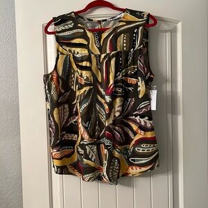 Multi color sleeveless top NWT